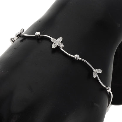 VANDOME   Bracelet Flower motif Diamond K18 White Gold Ladies