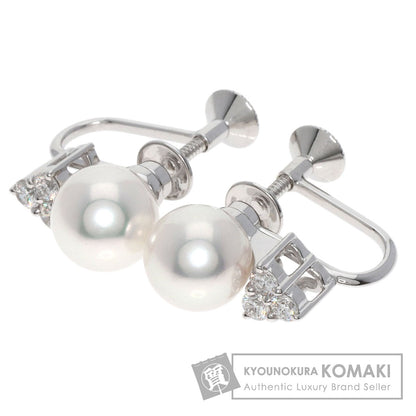 MIKIMOTO   Earring Akoya Pearl Pearl Diamond K18 White Gold Ladies