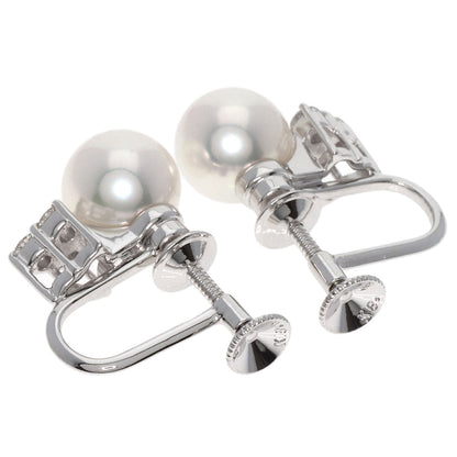 MIKIMOTO   Earring Akoya Pearl Pearl Diamond K18 White Gold Ladies