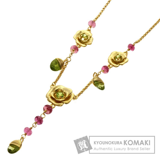 TOUS   Necklace Multi-colored stone K18 Yellow Gold Ladies