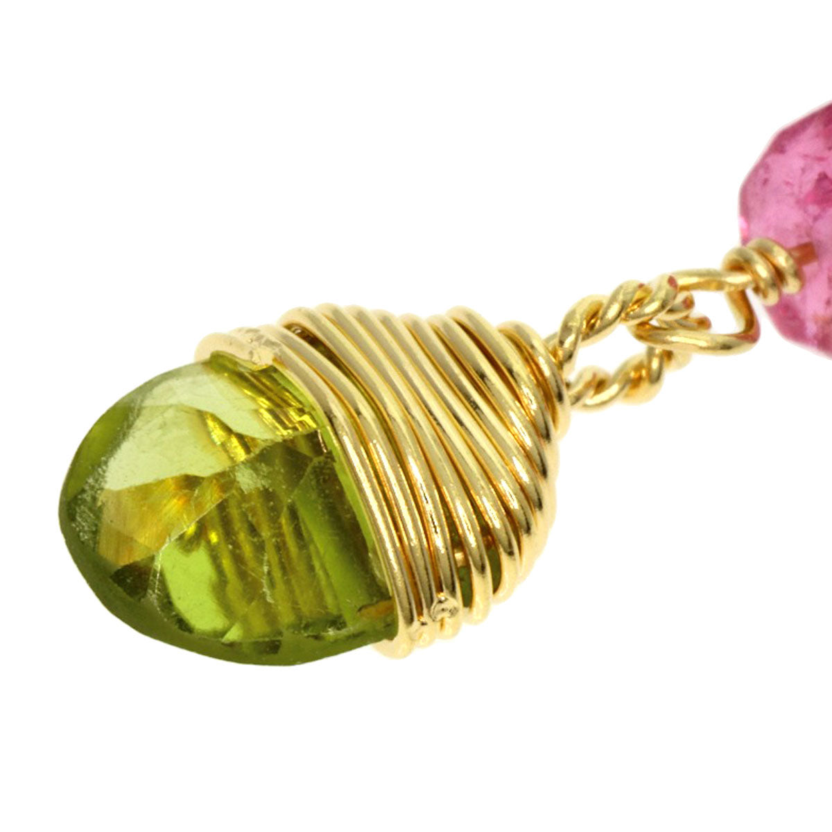 TOUS   Necklace Multi-colored stone K18 Yellow Gold Ladies