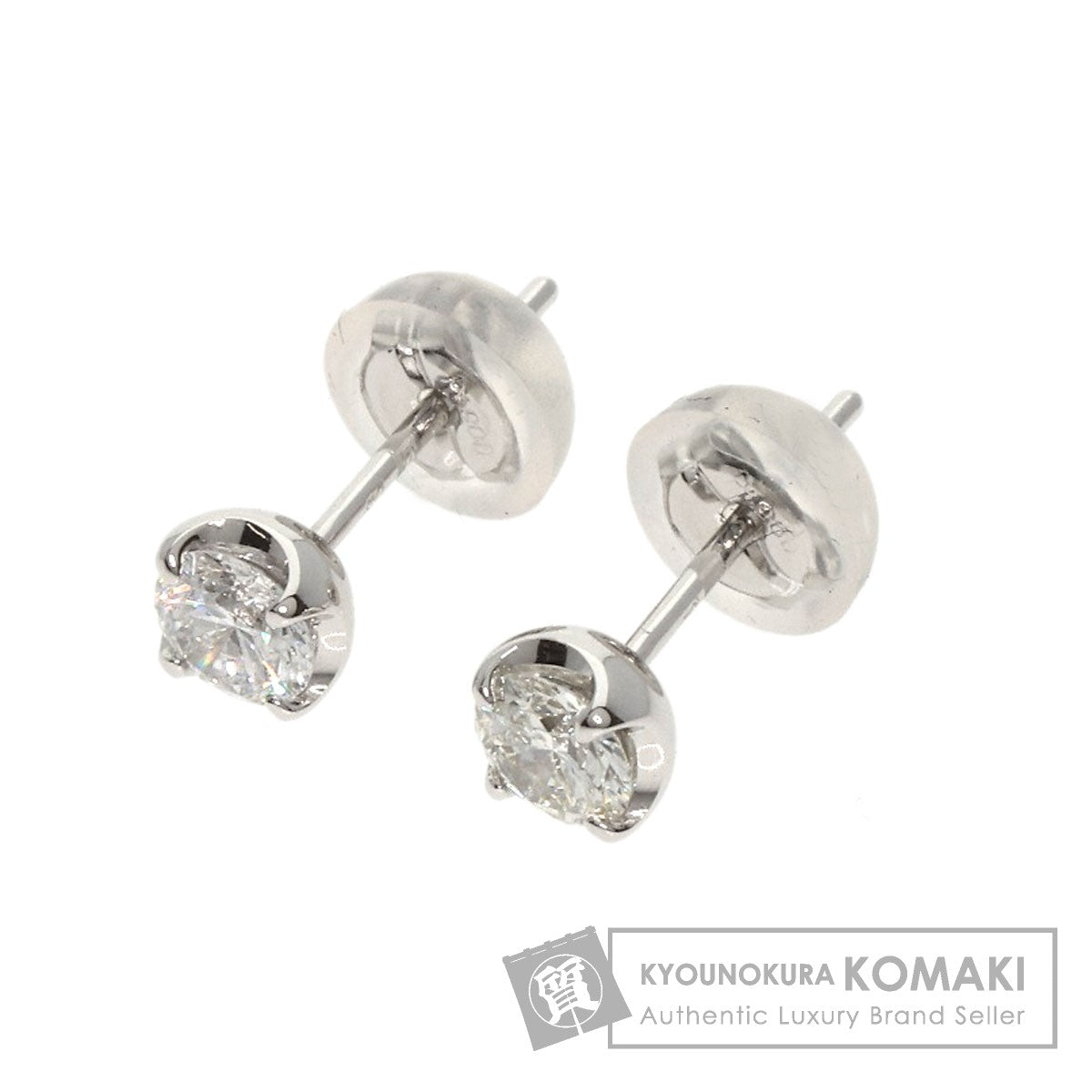 4℃   earring Diamond studs Platinum PT900 Ladies