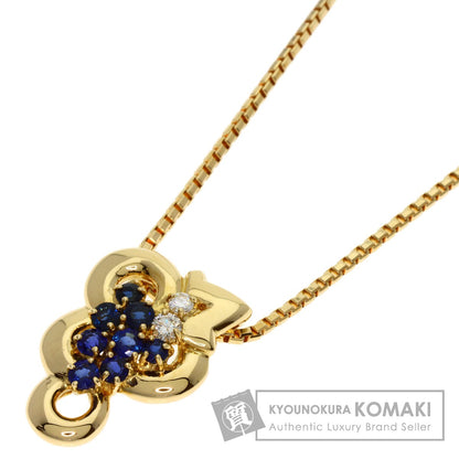 POLA   Necklace Grape Motif Sapphire Diamond K18 Yellow Gold Ladies