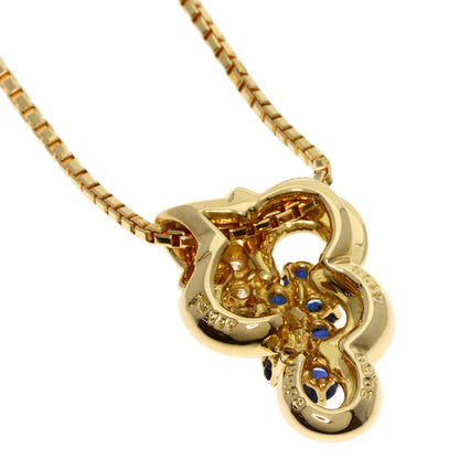 POLA   Necklace Grape Motif Sapphire Diamond K18 Yellow Gold Ladies