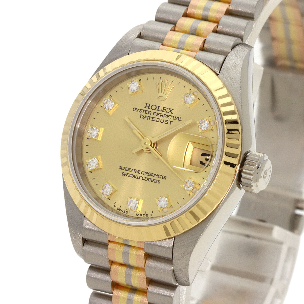 ROLEX Datejust 10P Diamond Toridoll Watches 69179BIC K18 White Gold/K18WGxK18YGxK18PG Ladies