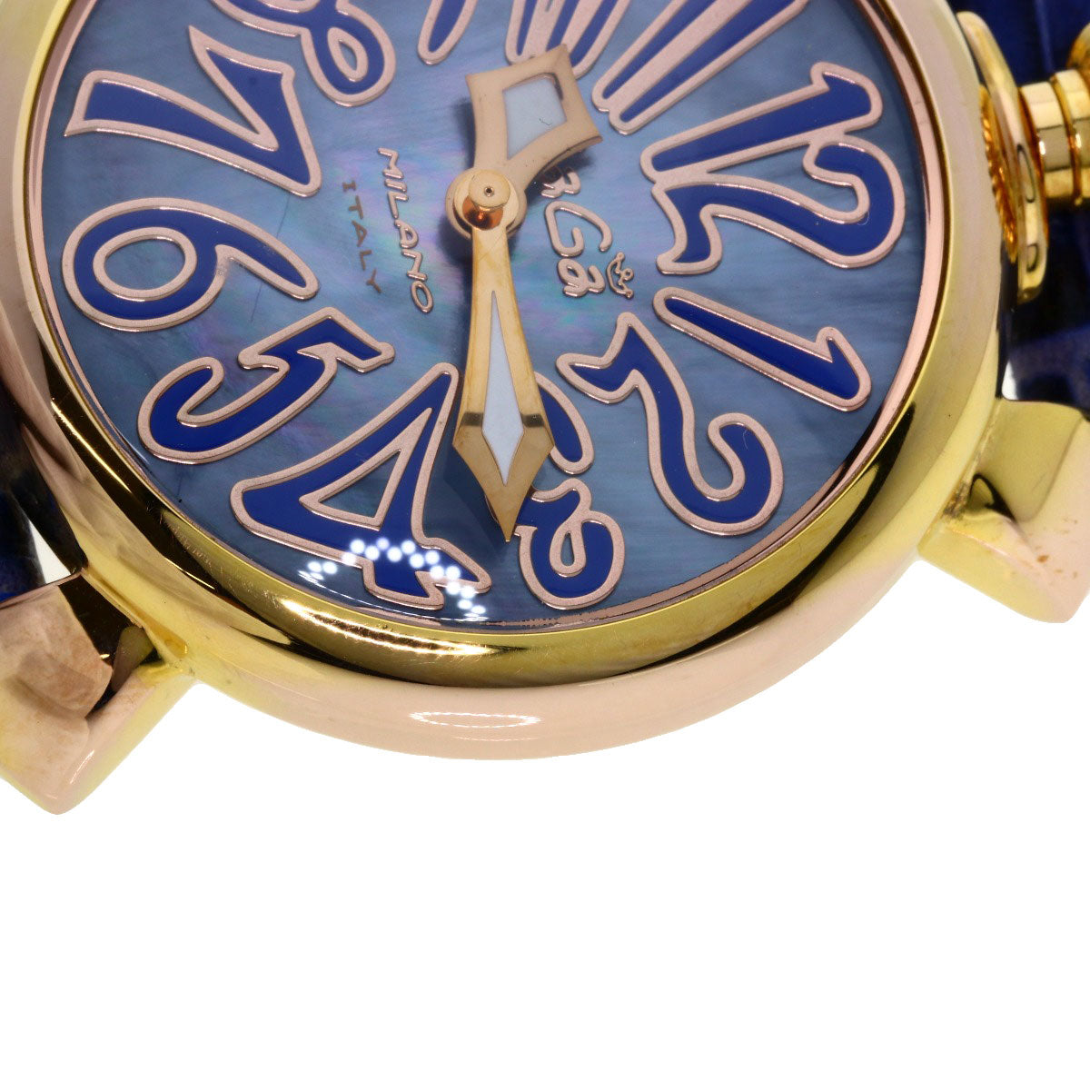 Gaga Milano Manuare 1.6 " Watches  Gold Plated/Leather Ladies