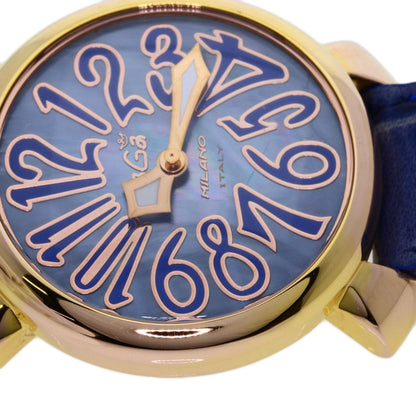 Gaga Milano Manuare 1.6 " Watches  Gold Plated/Leather Ladies