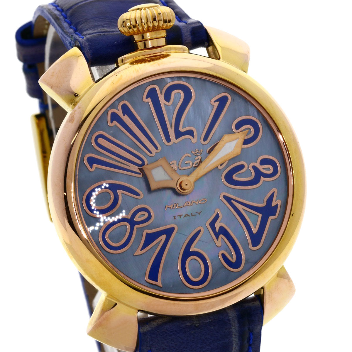 Gaga Milano Manuare 1.6 " Watches  Gold Plated/Leather Ladies