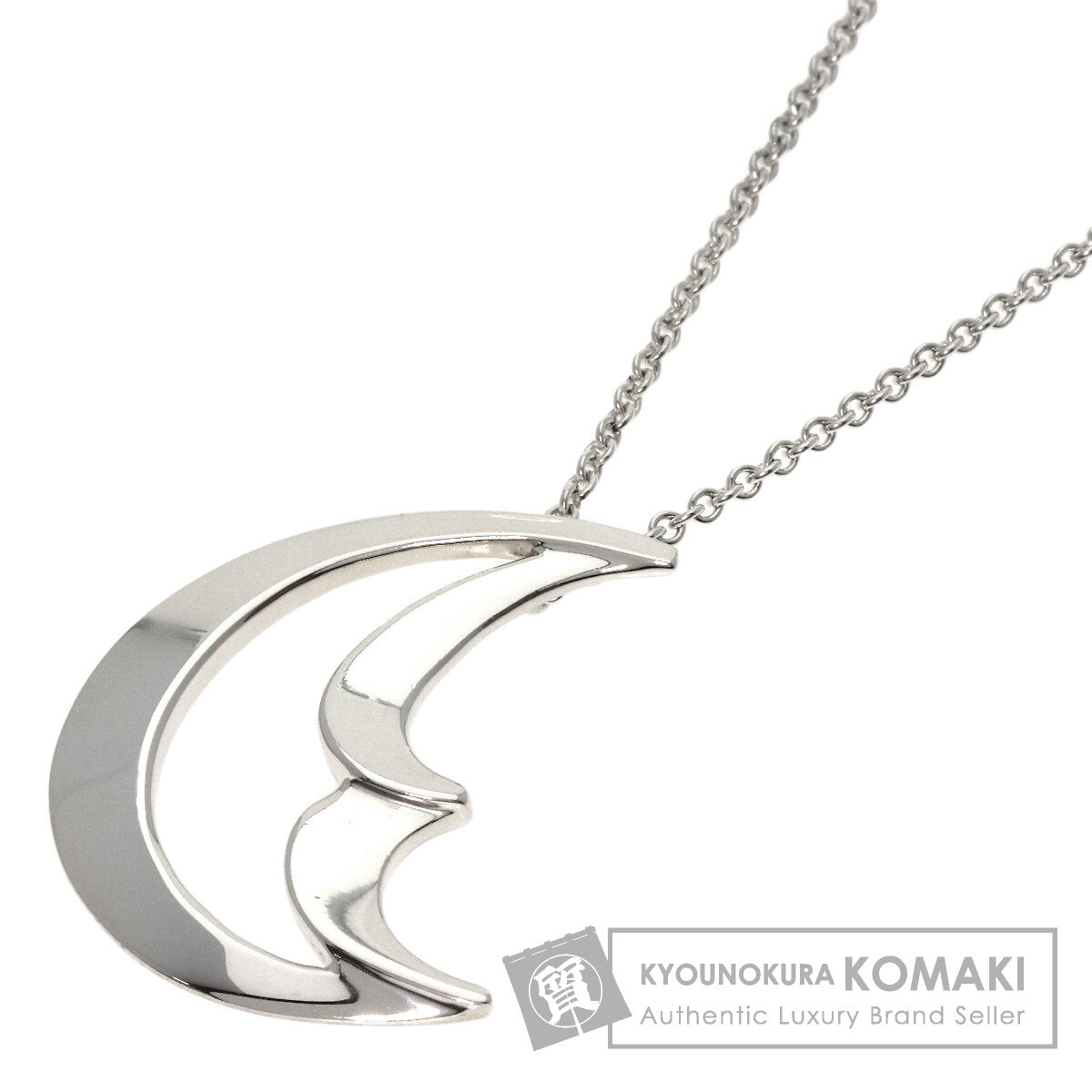 TIFFANY&Co.   Necklace Crescent moon Silver Ladies