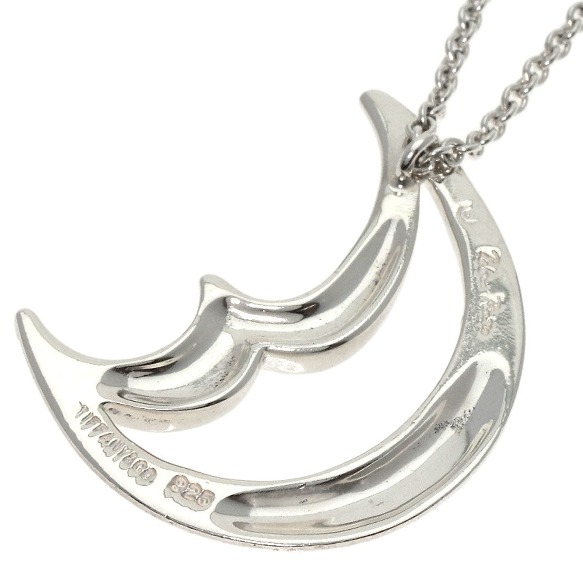 TIFFANY&Co.   Necklace Crescent moon Silver Ladies