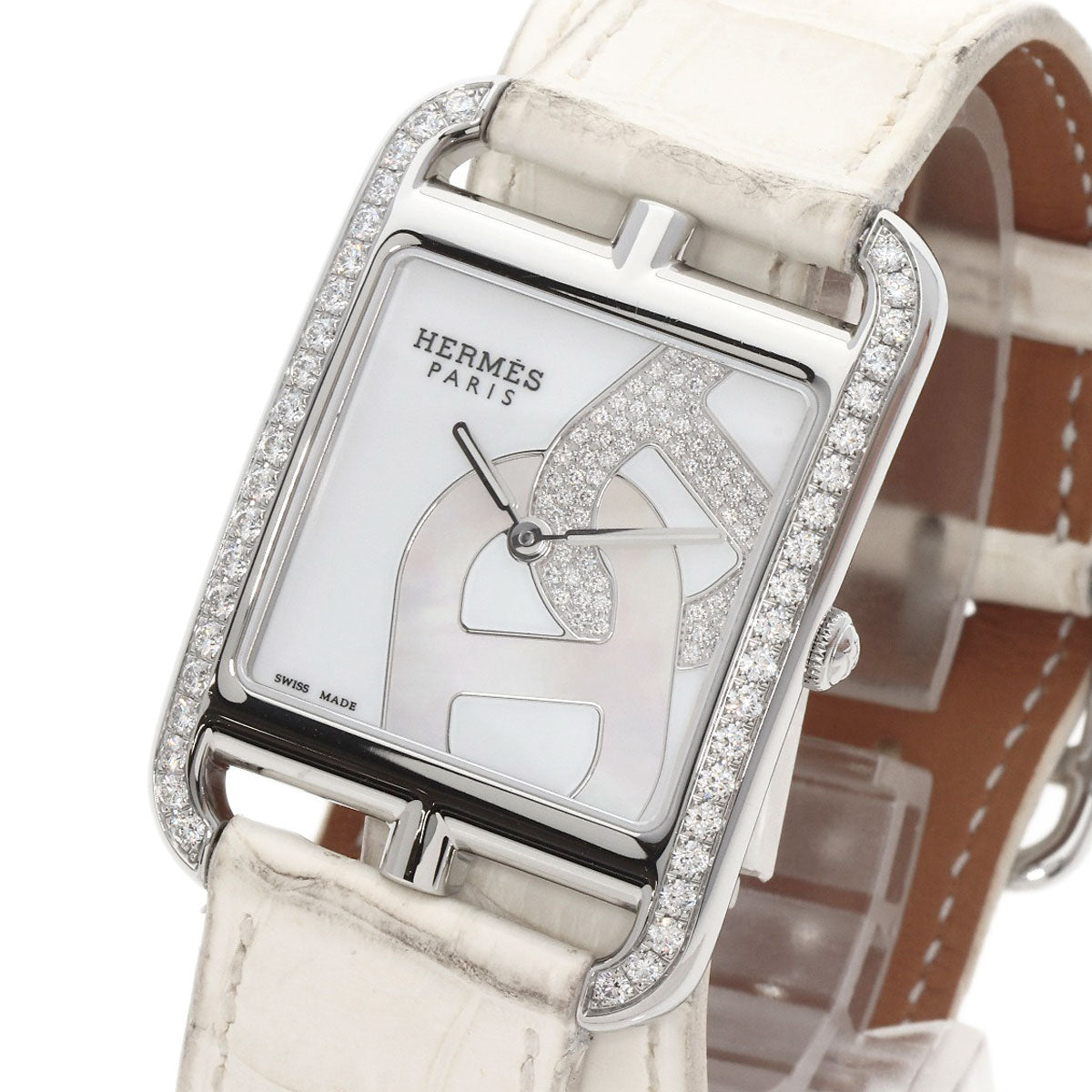 HERMES Cape Cod Shane Dunkle Watches CC3.730 Stainless Steel/Leather Ladies