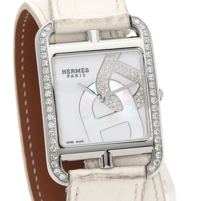 HERMES Cape Cod Shane Dunkle Watches CC3.730 Stainless Steel/Leather Ladies