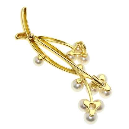 TASAKI   Brooch Akoya Pearl Pearl Diamond K18 Yellow Gold Ladies