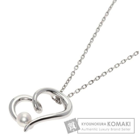 MIKIMOTO   Necklace Pearl Pearl heart motif K18 White Gold Ladies