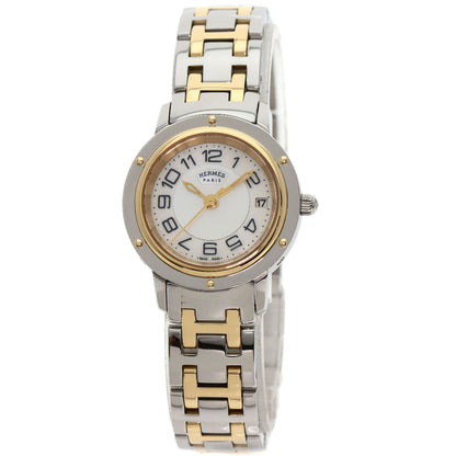 HERMES Clipper Classic Nacre Watches CP1.220 Stainless Steel/SSxGP Ladies