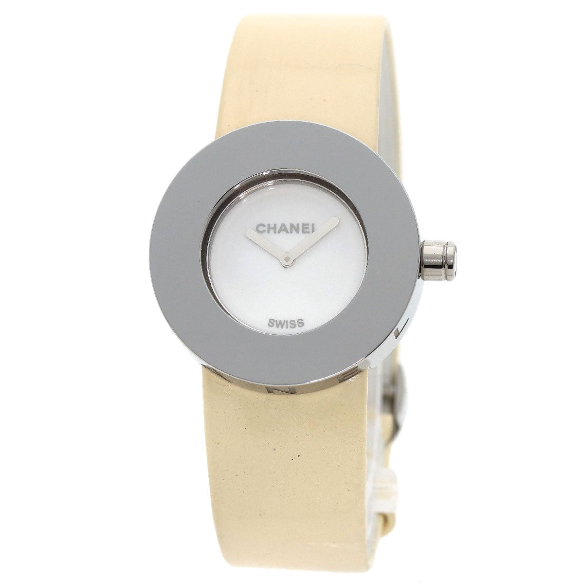 CHANEL La Ronde Watches H0579 Stainless Steel/Leather Ladies