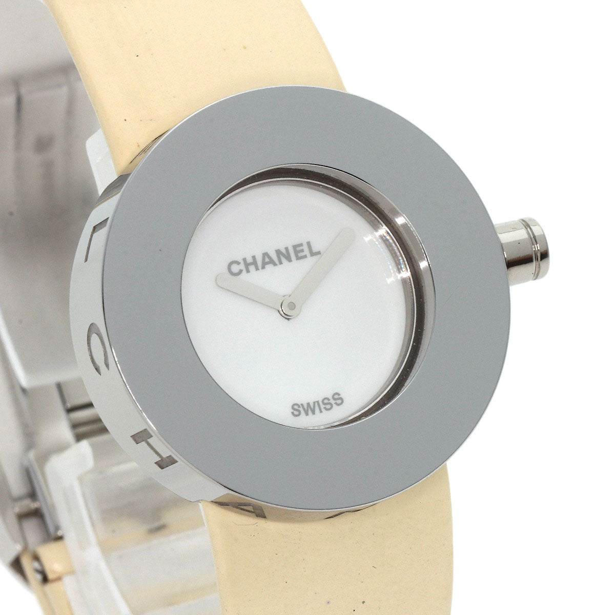 CHANEL La Ronde Watches H0579 Stainless Steel/Leather Ladies