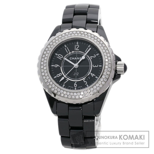 CHANEL J12 1.3" Bezel Diamond Watches H0949 Ceramic/Ceramic Ladies