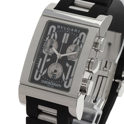 BVLGARI Retangoro Chronograph Watches RTC49S Stainless Steel/Rubber mens