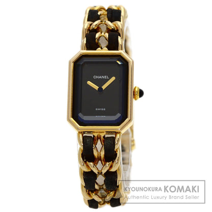 CHANEL Premiere M Watches H0001 Gold Plated/Leather Ladies