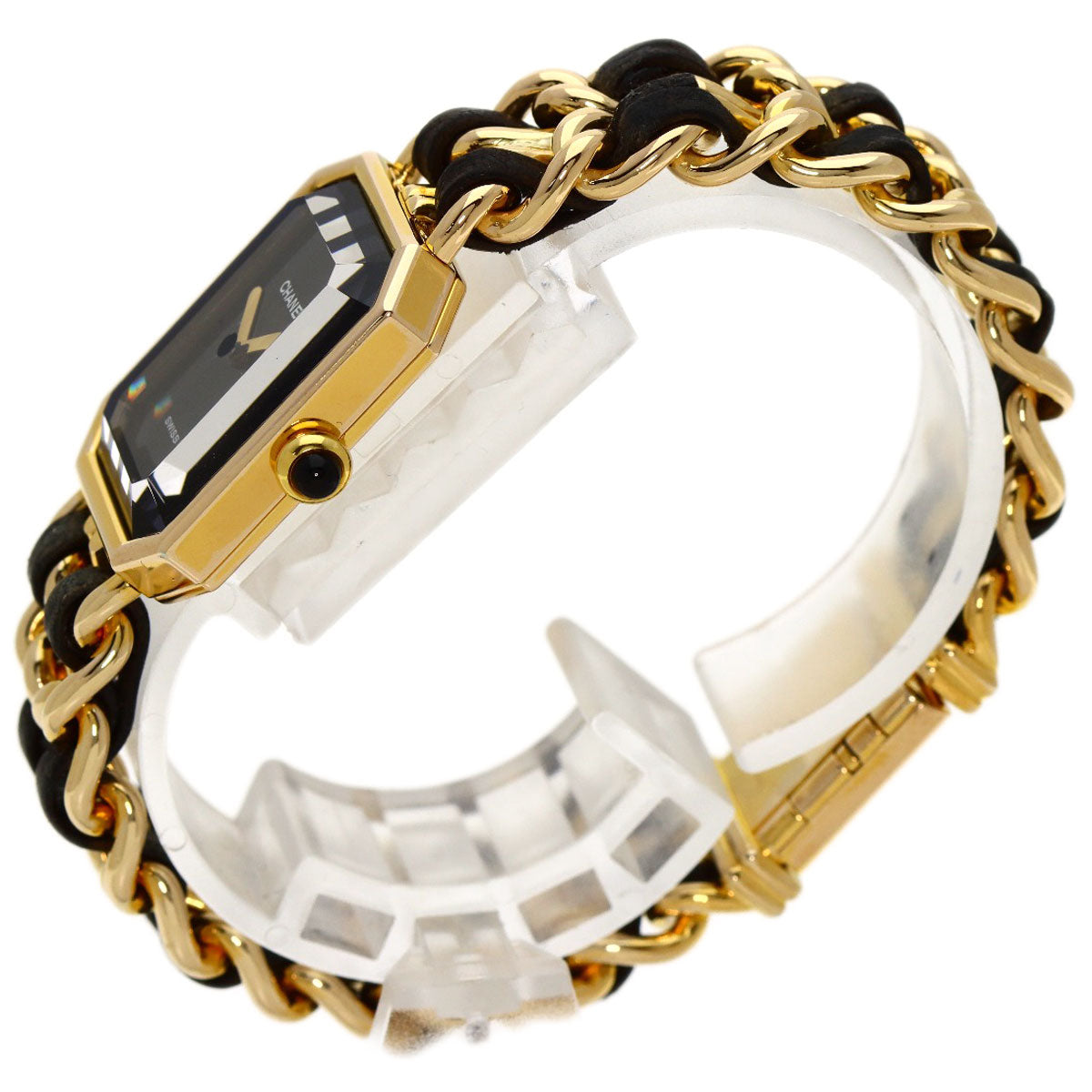 CHANEL Premiere M Watches H0001 Gold Plated/Leather Ladies