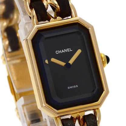 CHANEL Premiere M Watches H0001 Gold Plated/Leather Ladies