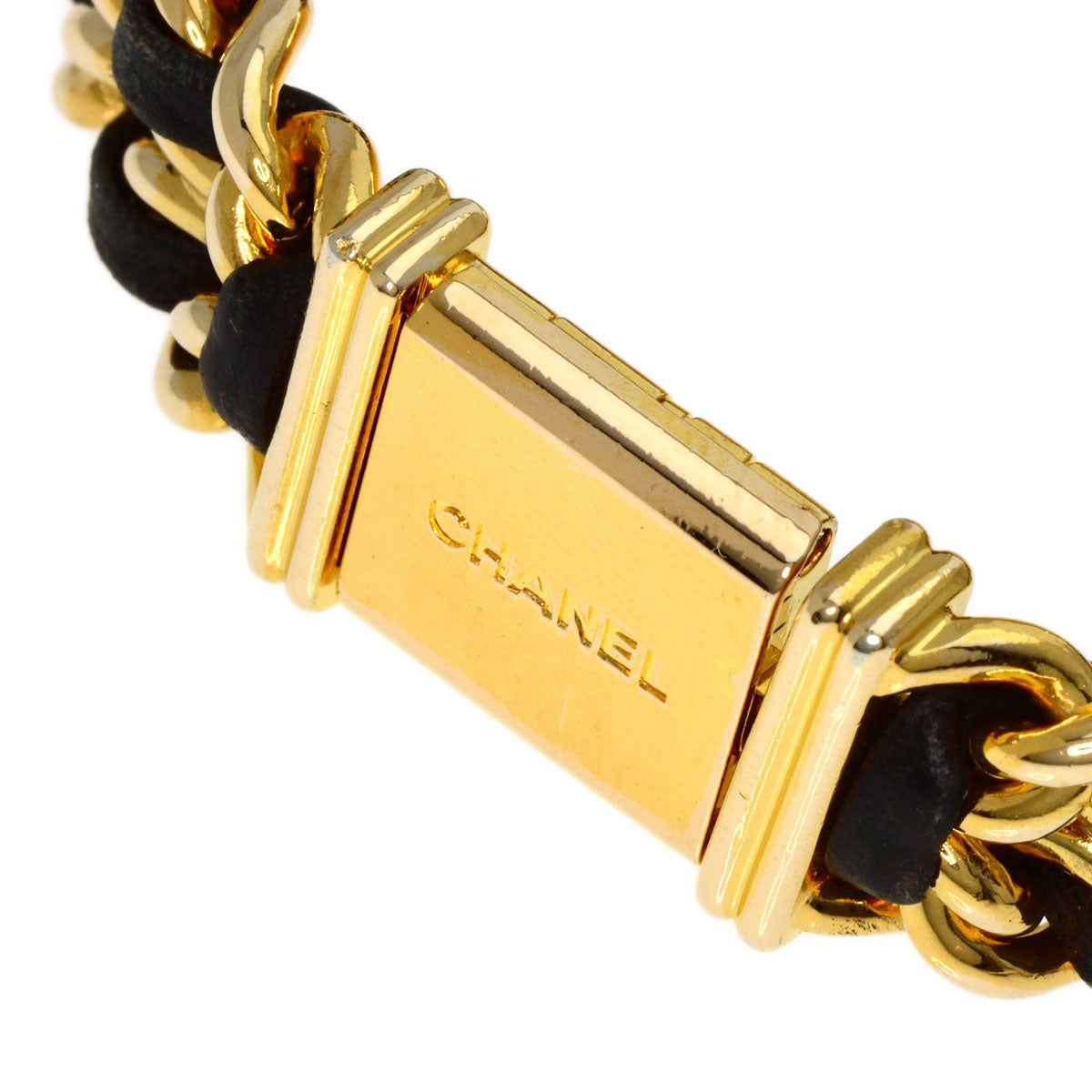 CHANEL Premiere M Watches H0001 Gold Plated/Leather Ladies