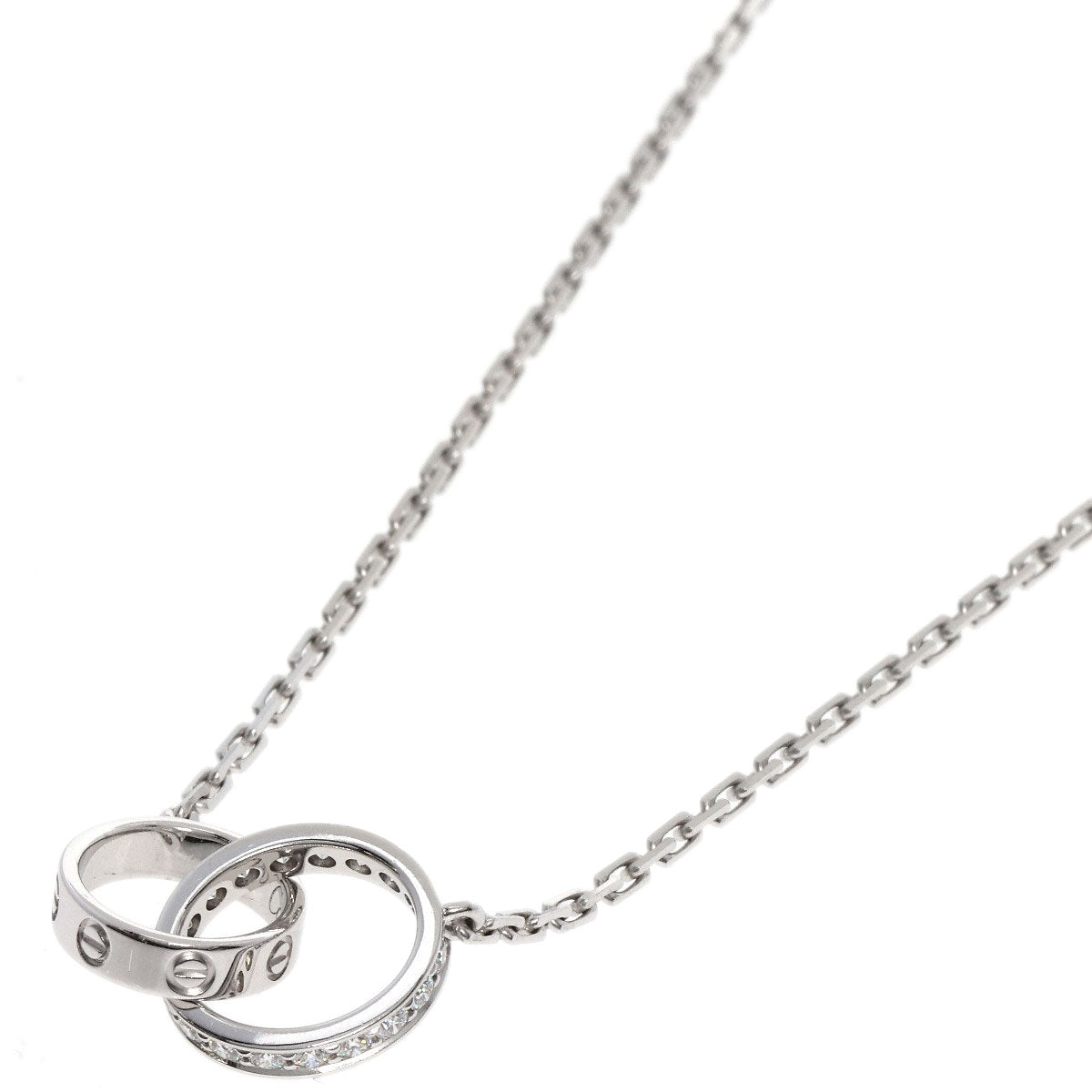 CARTIER   Necklace Baby Love Diamond K18 White Gold Ladies