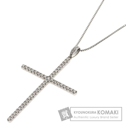 MONNICKENDAM   Necklace Large cross Diamond K18 White Gold PT850Ladies