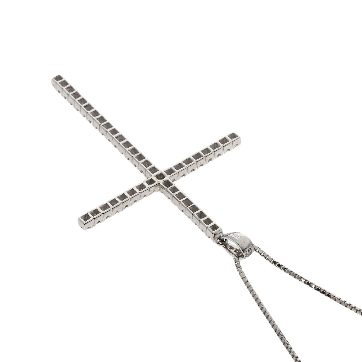 MONNICKENDAM   Necklace Large cross Diamond K18 White Gold PT850Ladies