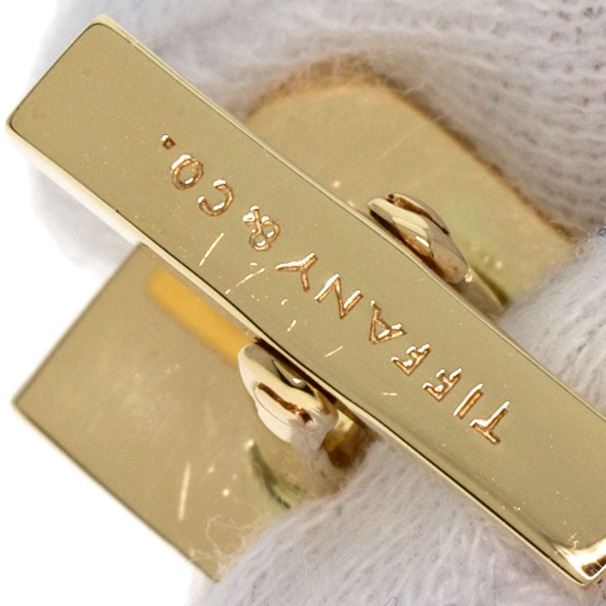 TIFFANY&Co.   cuffs Square K14 Yellow Gold mens