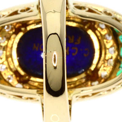 MITSUO KAJI   Ring Emerald Diamond K18 Yellow Gold Ladies