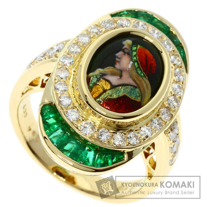 MITSUO KAJI   Ring Emerald Diamond K18 Yellow Gold Ladies