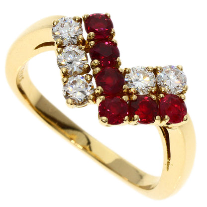 MAUBOUSSIN   Ring Ruby Diamond K18 Yellow Gold Ladies