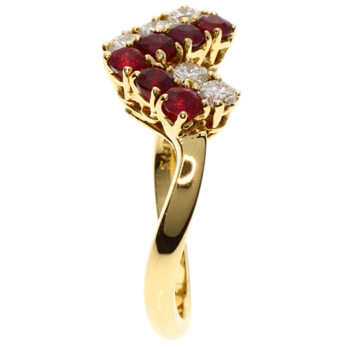 MAUBOUSSIN   Ring Ruby Diamond K18 Yellow Gold Ladies