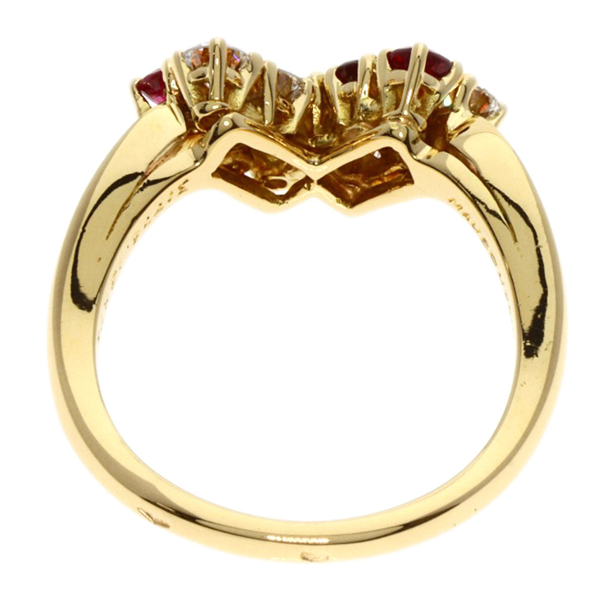 MAUBOUSSIN   Ring Ruby Diamond K18 Yellow Gold Ladies