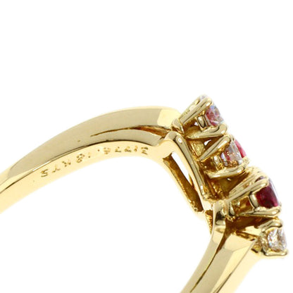 MAUBOUSSIN   Ring Ruby Diamond K18 Yellow Gold Ladies