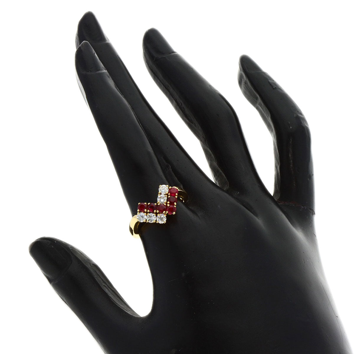 MAUBOUSSIN   Ring Ruby Diamond K18 Yellow Gold Ladies