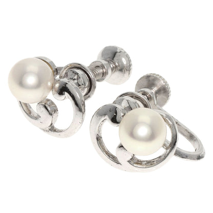 MIKIMOTO   Earring Akoya pearl Pearl Silver Ladies