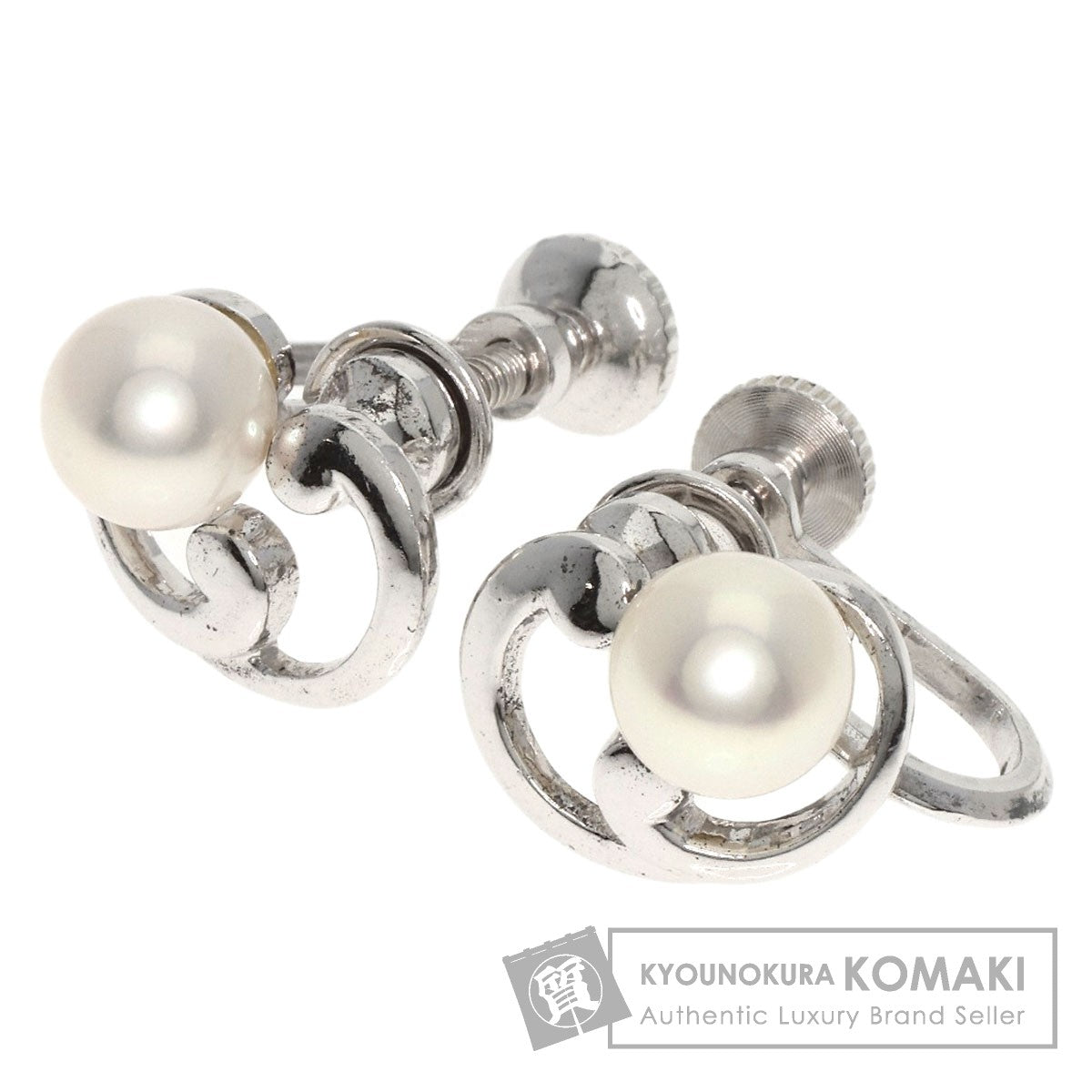 MIKIMOTO   Earring Akoya pearl Pearl Silver Ladies