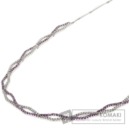 Ruby Diamond Necklace K18 White Gold  19.8g　Ladies