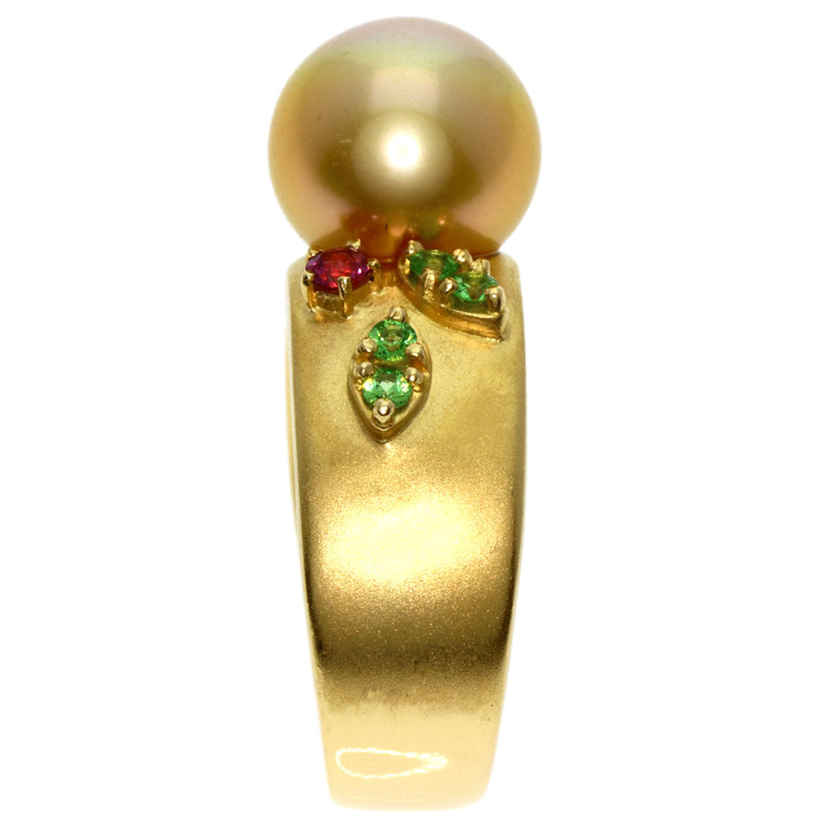 TASAKI   Ring Golden Pearl Multicolor Diamond K18 Yellow Gold Ladies