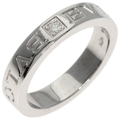 BVLGARI   Ring Double logo 1P Diamond K18 White Gold Ladies