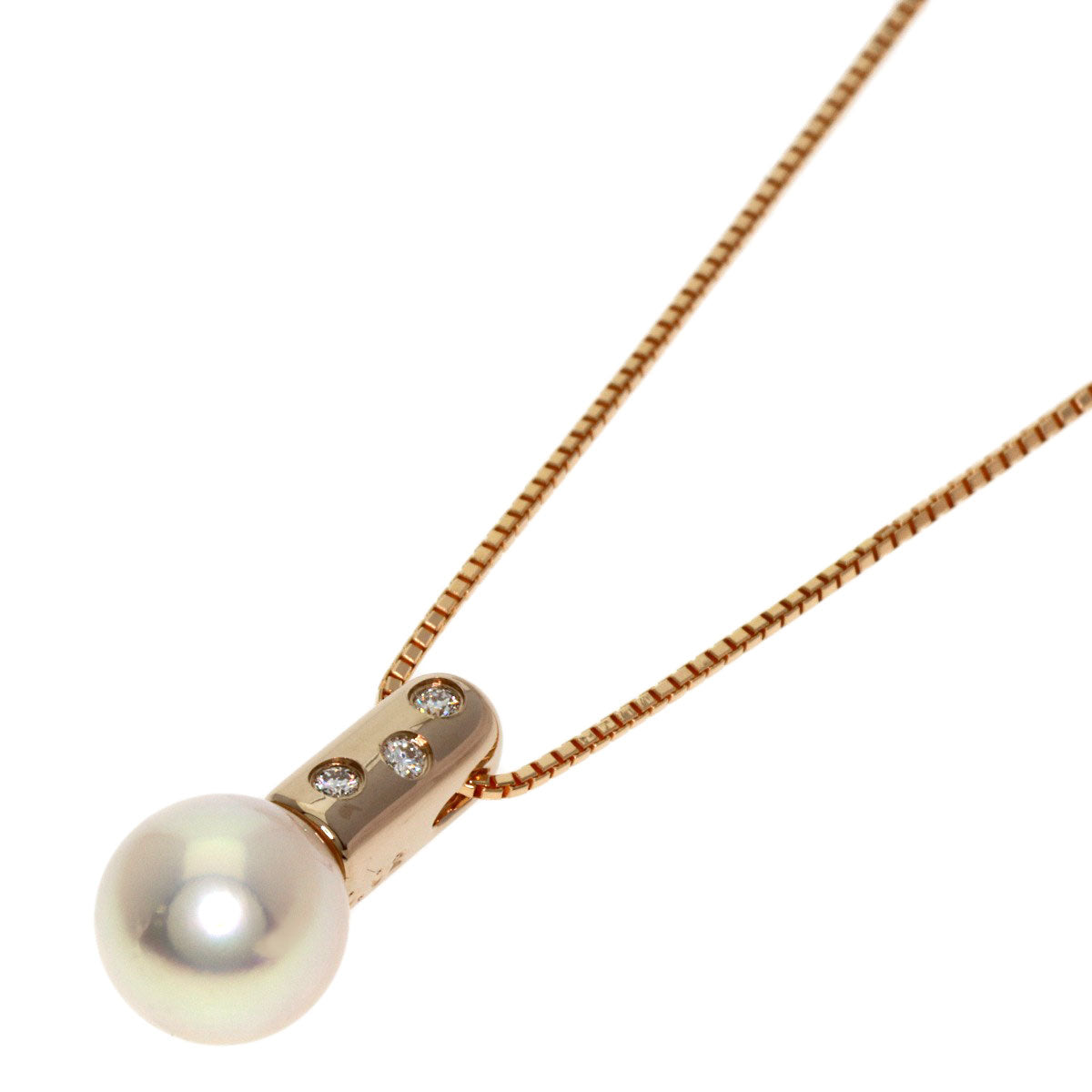 TASAKI   Necklace Akoya Pearl Pearl Diamond K18 Pink Gold Ladies