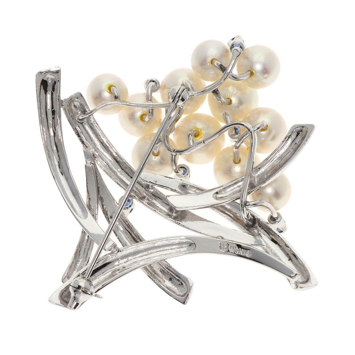 TASAKI   Brooch Akoya Pearl Pearl Sapphire K14 White Gold Ladies