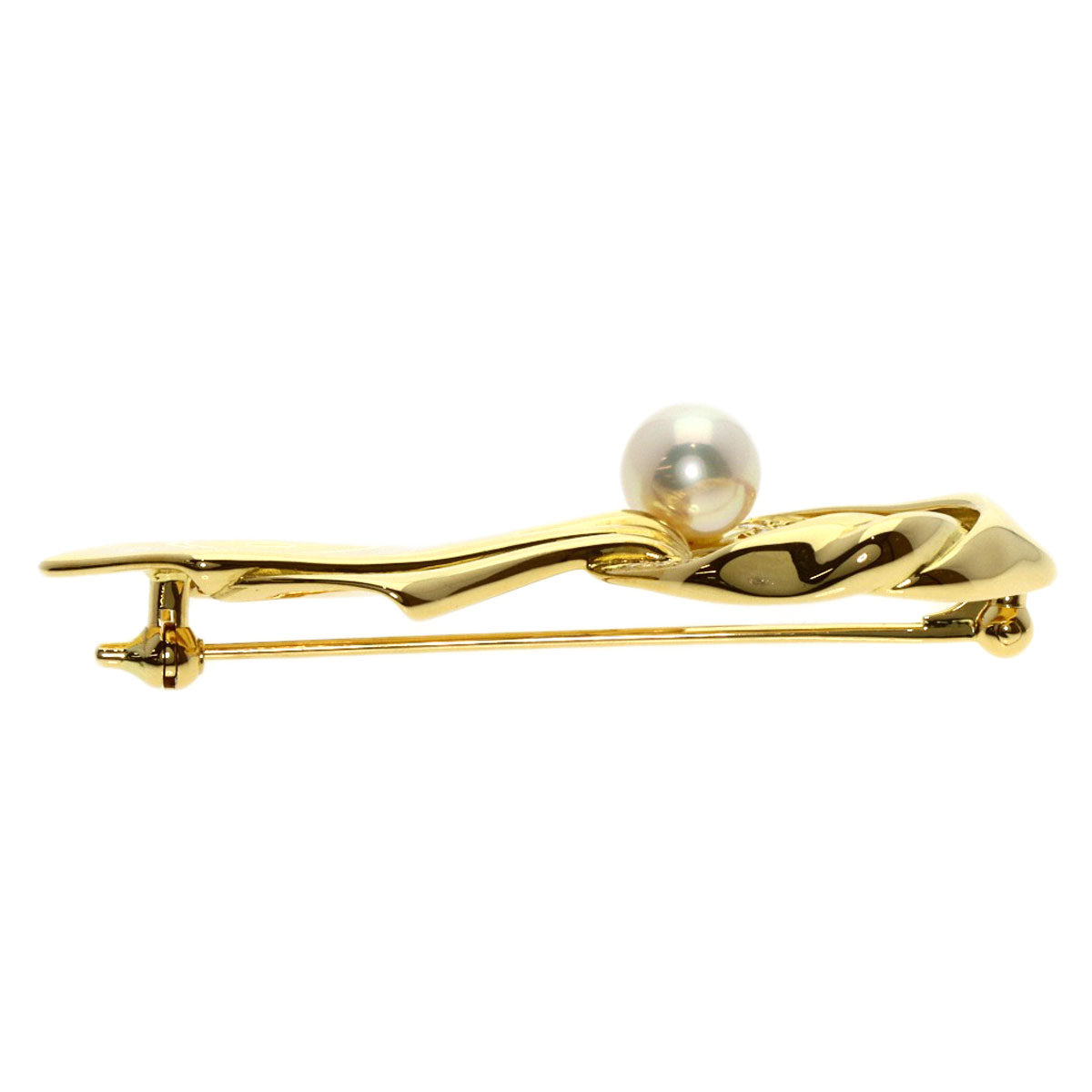 MIKIMOTO   Brooch Akoya pearl Pearl K18 Yellow Gold Ladies