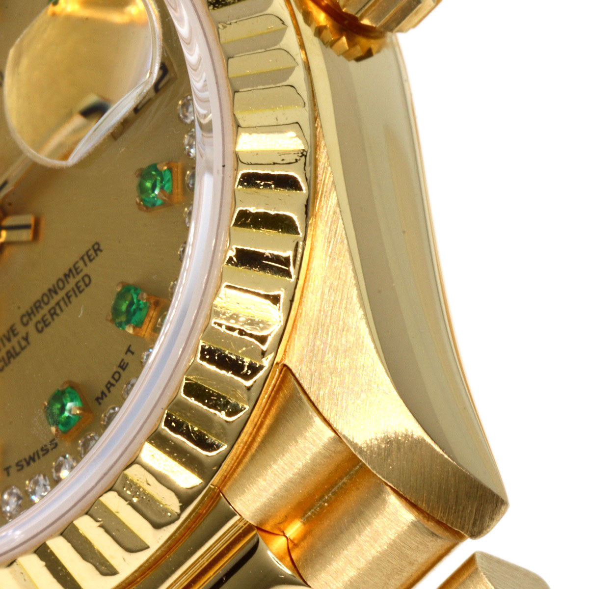 ROLEX Datejust 10P Emerald BezelDiamond Manufacturer Complete Watches 69178LE K18 Yellow Gold/18K Yellow Gold Ladies