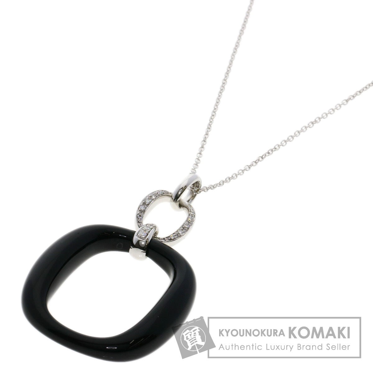 Damiani   Necklace D-lace Diamond Onyx K18 White Gold Ladies