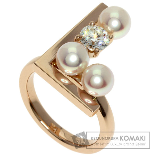 TASAKI   Ring Balance Note Akoya Pearl Pearl Diamond K18 Pink Gold Ladies