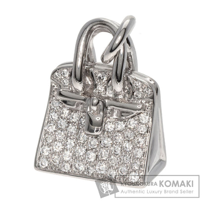 HERMES   Pendant top Amulet Birkin Pave Diamond K18 White Gold Ladies